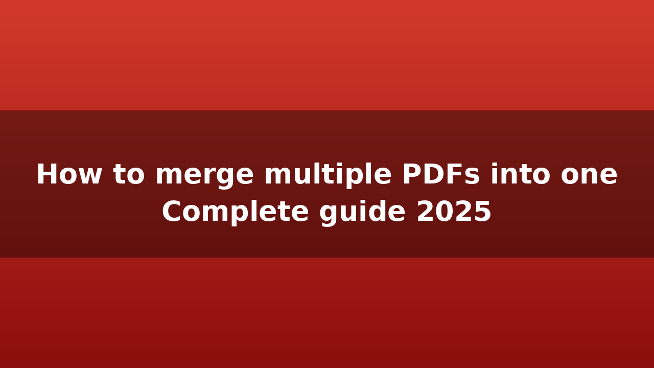 Merge multiple pdf